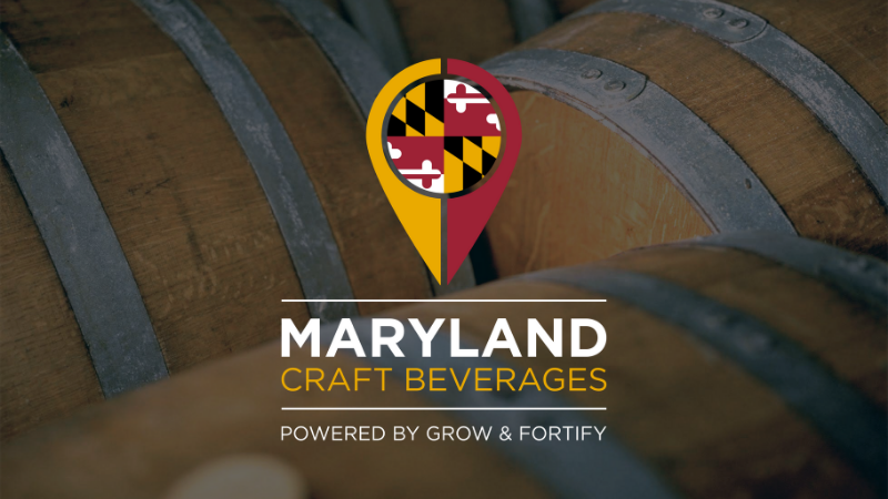 Maryland Craft Beverages app, powered by Cultivate & Craft, logo